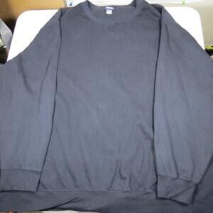 King Size Big Tall Crewneck Sweatshirt Black Cotton Blend Oversized 7XL READ